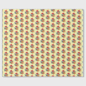 Papier Cadeau Fun Country poulet carrelé (Plat)