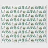 Papier Cadeau Fun de Noël sur Arrière - plan blanc (Plat)