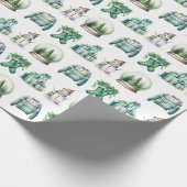 Papier Cadeau Fun de Noël sur Arrière - plan blanc (Coin)