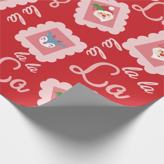 Papier Cadeau Fun Fa La Christmas Carol Script Santa Claus (Coin)