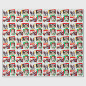 Papier Cadeau Fun Family Photo Noël Papier Modèle (Plat)