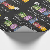 Papier Cadeau Fun & Festive Personnalisé Joyeux Noël (Coin)