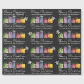 Papier Cadeau Fun & Festive Personnalisé Joyeux Noël (Plat)