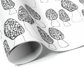Papier Cadeau Fun Fungi Morel Champignons Cadeau Motif (Coin rond)