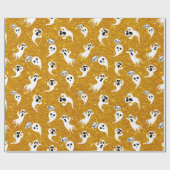 Papier Cadeau Fun Halloween Gold Parties scintillant Ghosts (Plat)