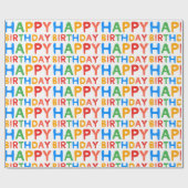 Papier Cadeau Fun Happy Birthday  (Plat)
