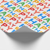 Papier Cadeau Fun Happy Birthday  (Coin)