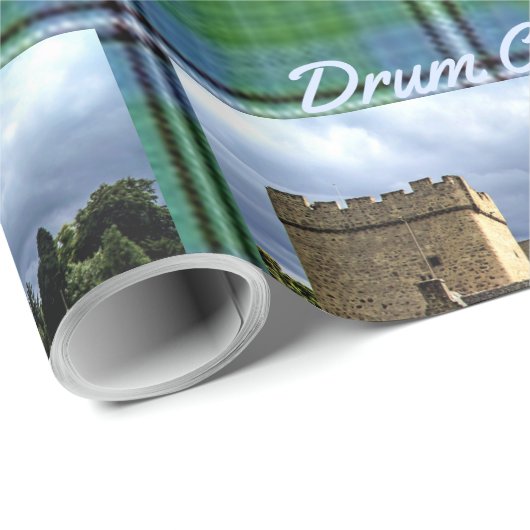 Papier Cadeau Fun Irvine/Irving Clan's Drum Castle & Tartan (Coin rond)