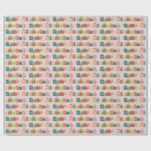 Papier Cadeau Fun Joyeux Noël cadeaux design (Plat)