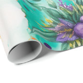 Papier Cadeau Fun Mardi Gras Masques (Coin rond)