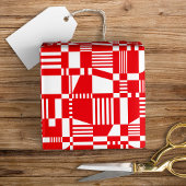 Papier Cadeau Fun Modern Checkered Red & White Wrapping Paper