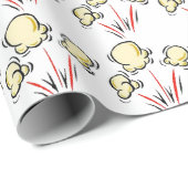 Papier Cadeau Fun Movie popcorn motif emballage papier (Coin rond)