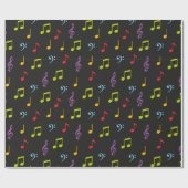 Papier Cadeau Fun Music notes patternparty wrap (Plat)