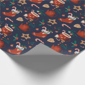 Papier Cadeau Fun Noël Stockings et Traitements Papier d'envelop (Coin)