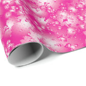 Papier Cadeau Fun PINK Abstrait Encre Super motif (Coin rond)