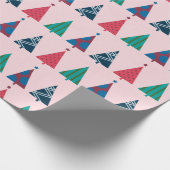 Papier Cadeau Fun Pink Christmas Tree Motif vacances (Coin)