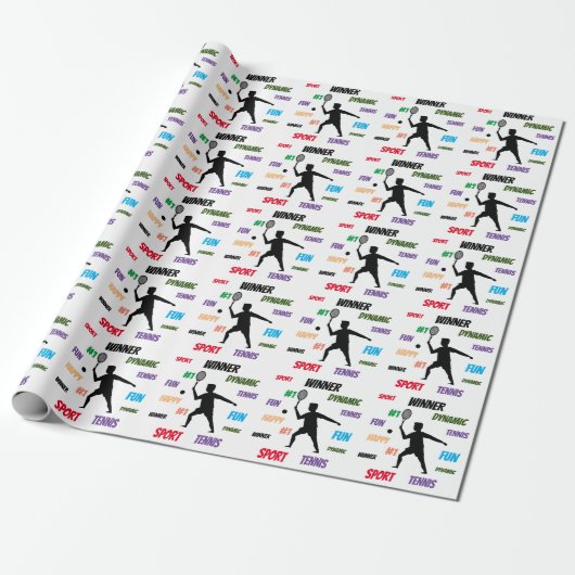 Papier Cadeau Fun player tennis (Déroulé)