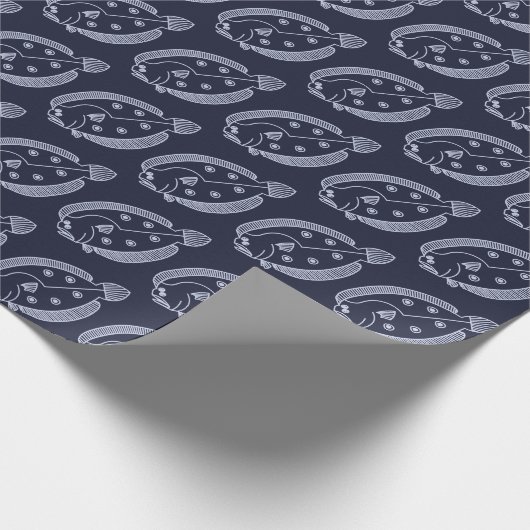 Papier Cadeau Fun Poisson Fun Flounder dans le violet clair sur  (Coin)