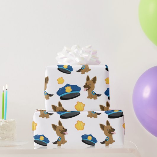 Papier Cadeau Fun Police chien motif Parti emballage papier (Cadeaux de fête)
