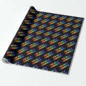 Papier Cadeau Fun Rainbow Spectrum Motif "VOUS ÊTES UN DIPLÔME ! (Déroulé)