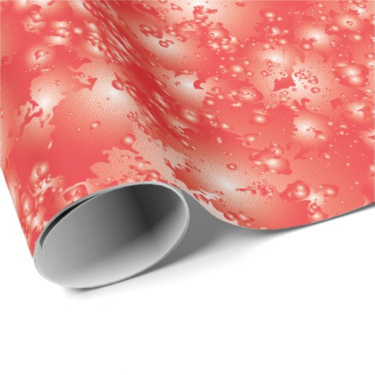 Papier Cadeau Fun RED Abstrait Enk Super motif de démarrage (Coin rond)