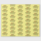 Papier Cadeau Fun Red & Green "MERRY CHRISTMAS!", Nom personnali (Plat)