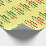 Papier Cadeau Fun Red & Green "MERRY CHRISTMAS!", Nom personnali<br><div class="desc">Ce papier d'emballage amusant et festif présente le message "MERRY CHRISTMAS!" avec les caractères colorés rouge ou vert. Il porte également un nom personnalisé. Le papier enveloppant comme celui-ci pourrait être utilisé pour envelopper les cadeaux donnés à d'autres pour célébrer Noël.</div>