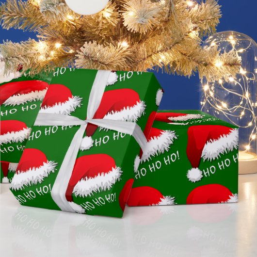 Papier Cadeau Fun Red Santa Claus Casquette HOHOHOHO (Vacances)