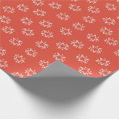 Papier Cadeau Fun Red Star Motif Fête Noël (Coin)