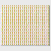 Papier Cadeau Fun Retro Wavy Semi Cercle Jaune (Plat)