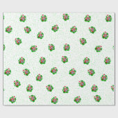 Papier Cadeau Fun Skeletons Ornements Santa Hats Formes de cloch (Plat)