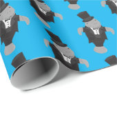 Papier Cadeau Fun Tuxedo Manatee Animal (Coin rond)