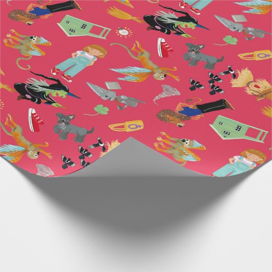 Papier Cadeau Fun Wizard of Oz on red children's design (Coin)