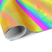 Papier Cadeau Funkidelic Dichroic Fused Glass Fractal (Coin rond)