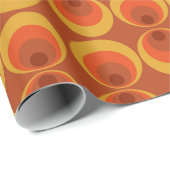 Papier Cadeau Funky 70s Retro Circle Print for Groovy Gifting (Coin rond)