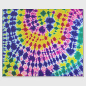 Papier Cadeau Funky Bohemian Batik Tie Dye Art Abstrait (Plat)