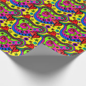 Papier Cadeau Funky coloré Valentine Motif (Coin)