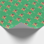 Papier Cadeau Funky Face Ginger Cookie Joyeux Noël Photo (Coin)