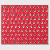 Papier Cadeau Funky Face Joyeux Noël en espagnol Photo Wrappi (Plat)