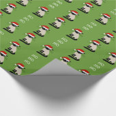 Papier Cadeau Funky Siamese Père Noël Chat de Noël Personnalisé (Coin)