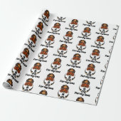 Papier Cadeau Funky Tortoise Chilling Monogramme (Déroulé)
