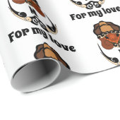 Papier Cadeau Funky Tortoise Chilling Monogramme (Coin rond)