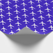 Papier Cadeau Funky White Plane Blue Arrière - plan Pilot Aviati (Coin)