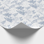 Papier Cadeau Funky Yeti Monsters Antique Motif de Toile d'hiver (Coin)