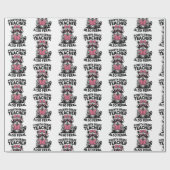 Papier Cadeau Funny 4th Grade Teacher Also Feral Snarky  (Plat)