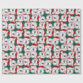 Papier Cadeau Funny Alaskan Malamute Motif de Noël (Plat)