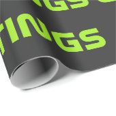 Papier Cadeau Funny Alien Greetings Wrapping Paper  (Coin rond)