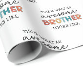 Papier Cadeau Funny Awesome Frère | Cadeau pour Meilleur Frère j (Coin rond)