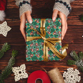 Papier Cadeau Funny Basset Hound Motif de Noël