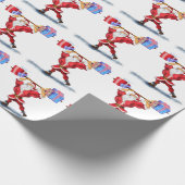 Papier Cadeau Funny Bodybuilder Santa Claus Wrapping Papier cade (Coin)